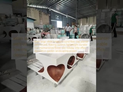 εξαιρετικά μεγάλος λευκός ακανόνιστος στρογγυλός πήλινος φυτευτής ινών με καμπύλες, ρέουσες γραμμές ελαφρύς ανθεκτικός χαμηλής συντήρησης γλάστρα διακοσμητικό γραφείο βίλας κήπου έργο διαμόρφωσης τοπίου