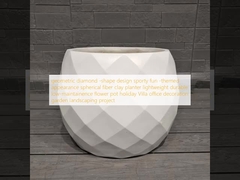 γεωμετρικό διαμαντένιο σχήμα σπορ διασκέδαση θεματική εμφάνιση σφαιρική ίνα πηλό φυτευτής ελαφρύ βάρος ανθεκτικό χαμηλή συντήρηση φυτική γλάστρα διακοπές βίλα διακόσμηση γραφείων κήπος τοπίο έργο