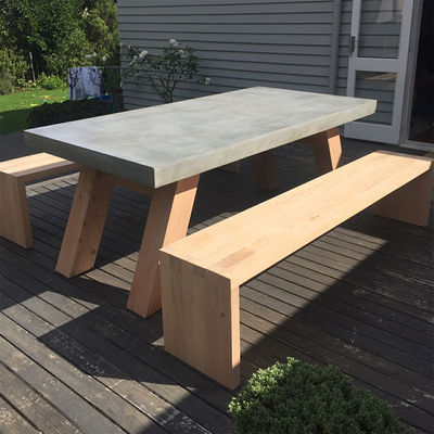 Αγορά Υδατοασθενές GRC σκυρόδεμα σετ τραπέζι για ανθεκτική πολυτελή σκυρόδεμα εξωτερικά έπιπλα online manufacture