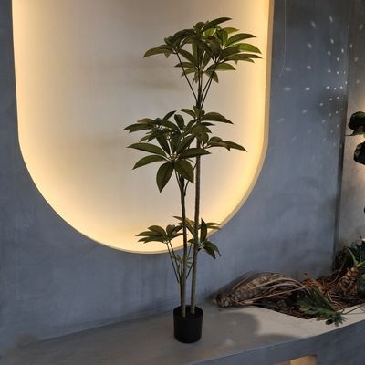 Ζωηρό φυτό Schefflera 150cm με προστασία από την υπεριώδη ακτινοβολία Τεχνητό φτερό για εσωτερική διακόσμηση του σπιτιού Τεχνητά φυτά